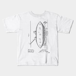 Submarine Vessel Vintage Patent Hand Drawing Kids T-Shirt